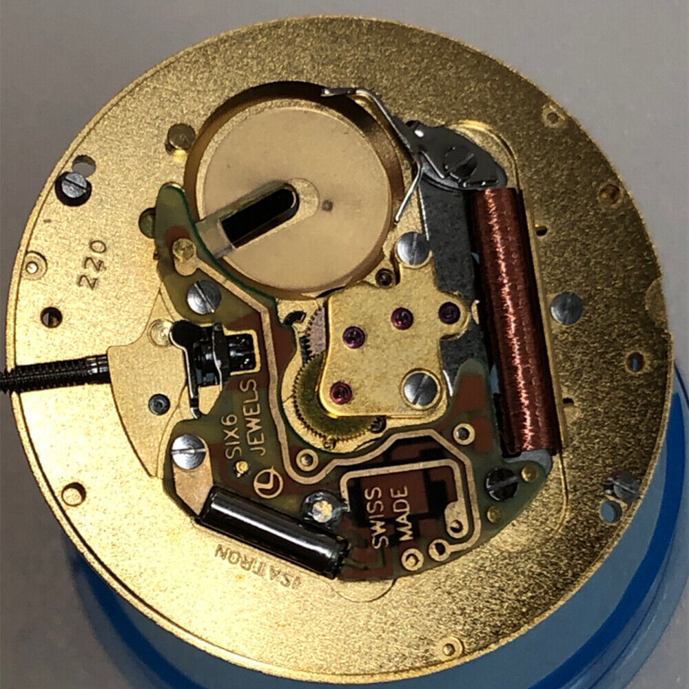 Montre à quartz dorée ISA 220 pour homme avec calendrier
