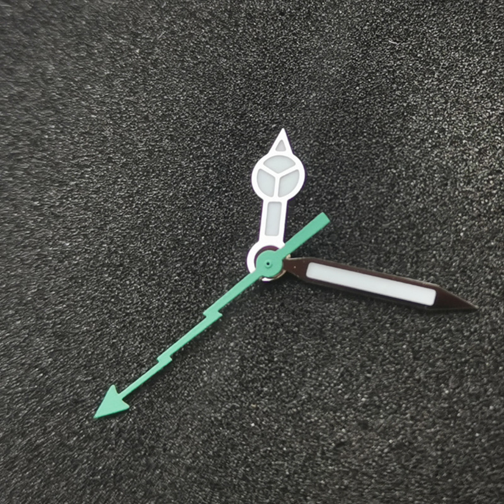 Green luminous watch hands set for SKX/SBBN with NH35A/NH36 movement by P1-6-A, precise timekeeping parts