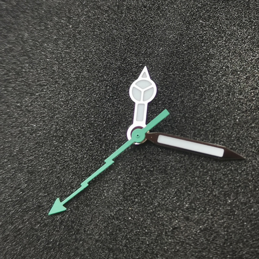 Green luminous watch hands set for SKX/SBBN with NH35A/NH36 movement by P1-6-A, precise timekeeping parts