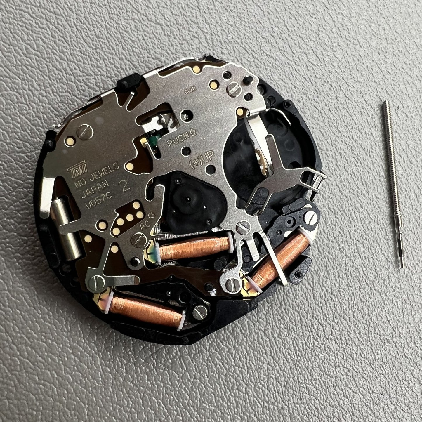 Japan Hattori Epson VD57C quartz watch movement for precise timekeeping in watch accessories.