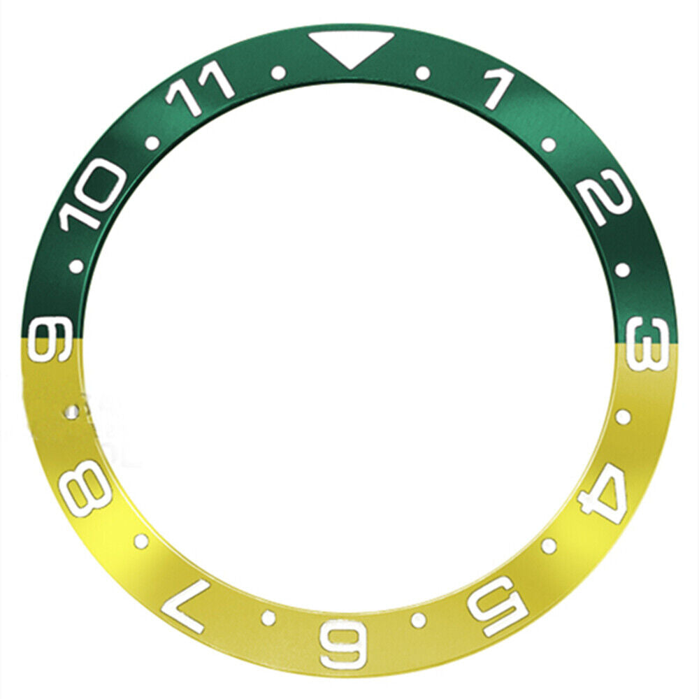 38 mm 12 Stunden Aluminiumlegierung Uhrenlünetteneinsatz passend für SKX007 SKX011 SUB Diver