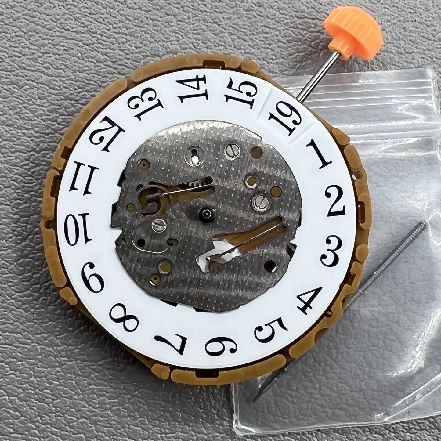 Close-up of Japan Miyota GP01 quartz watch movement, precise mechanism for durable watch accessories.