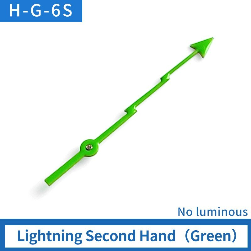 Lightning-style second hands for SKX007 and SKX009 watches, non-luminous, precision fit.