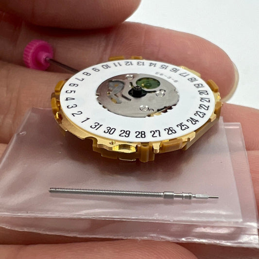 Japan Made Miyota 9U13 quartz watch movement with date display at 6 o'clock, precision timekeeping.