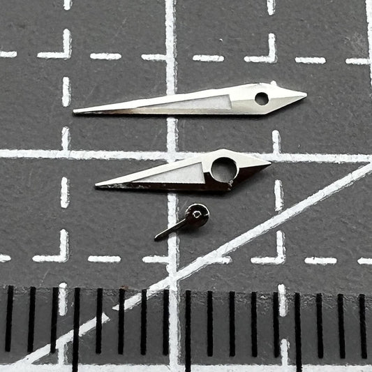 2 Sets 9mm Grün Leuchtzeiger mit Silberrand für Miyota 1L45 Quarzwerk