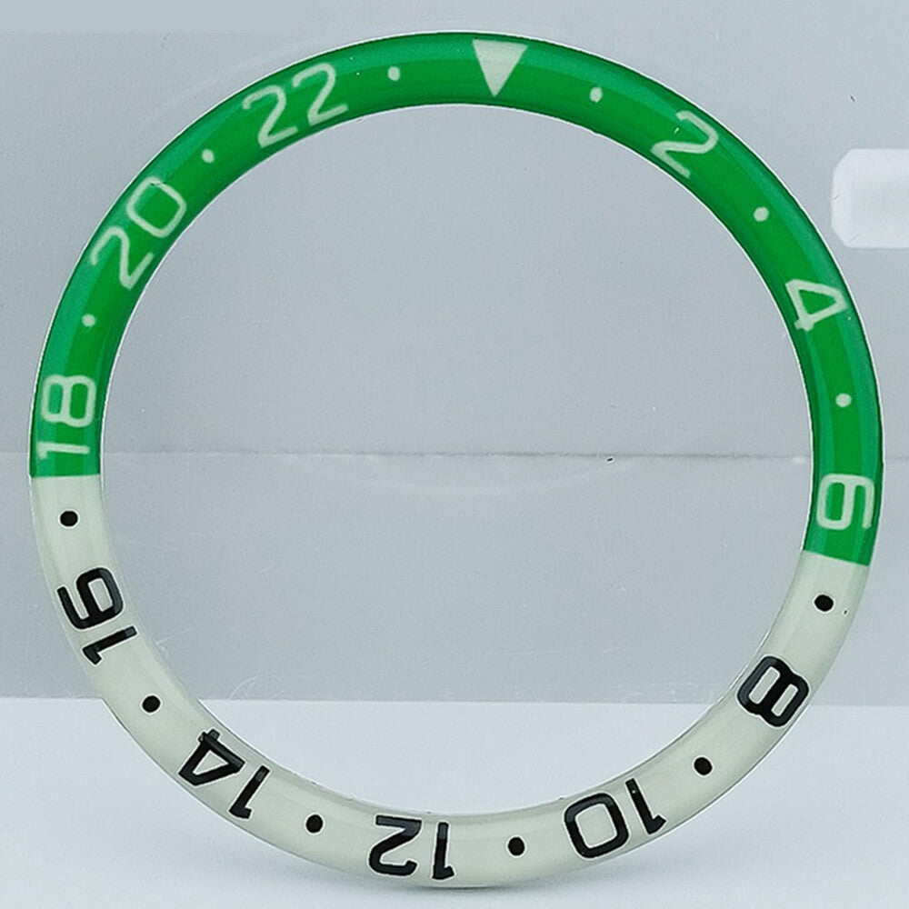 38 mm Harz + Aluminiumlegierung, blau leuchtende Uhrenlünette für die Serien SKX007 und SKX011