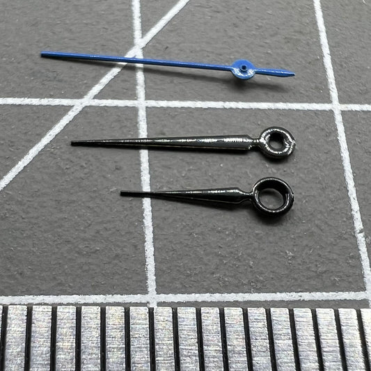 Blue second hand watch hands set, compatible with Miyota 2035, 2115, 2105, 2305 movements.
