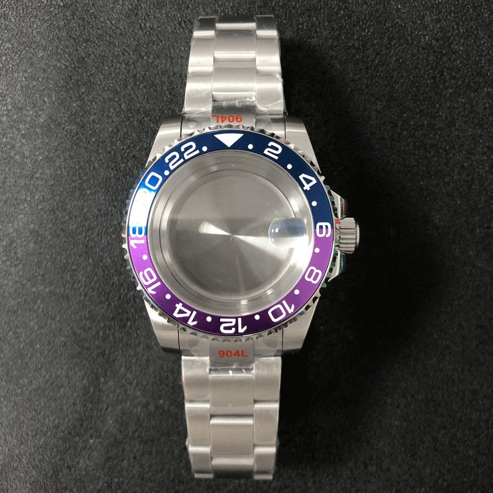 Montre 40 mm, boîtier en verre saphir, bracelet en acier 316L, compatible avec la NH35 japonaise