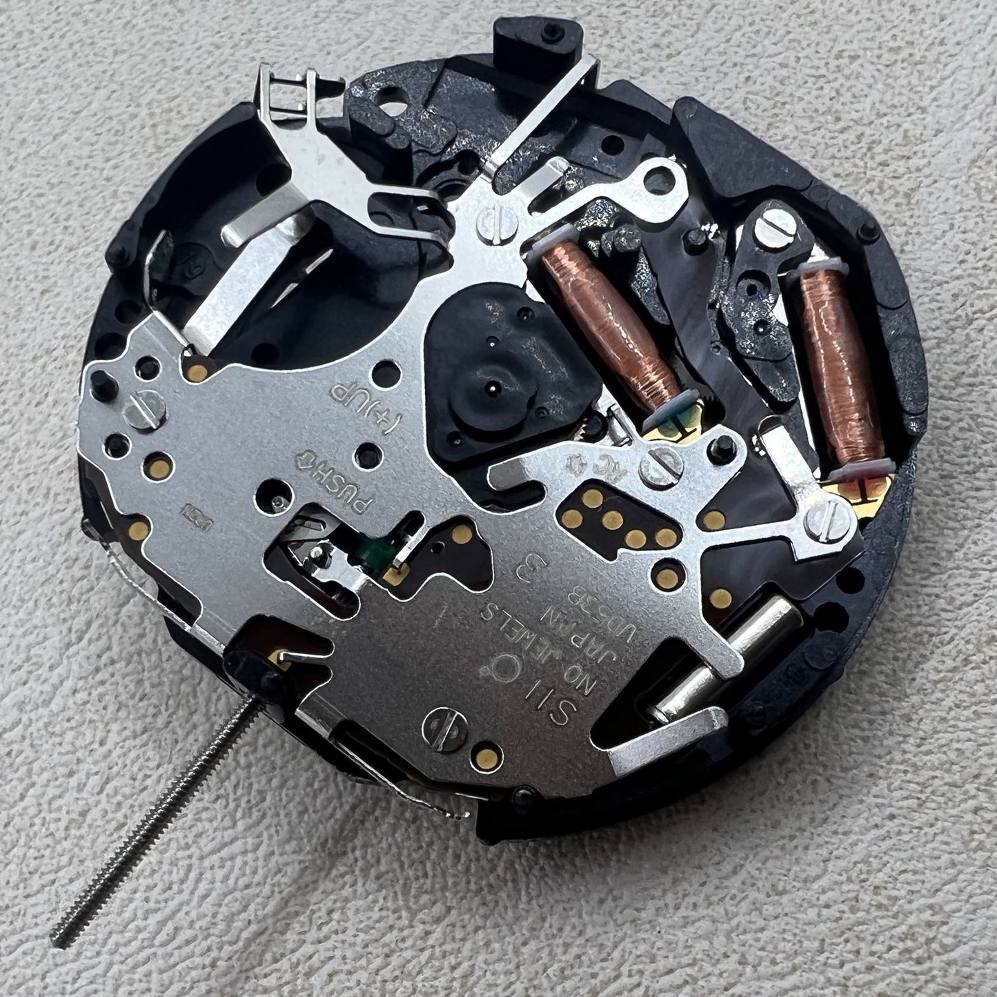 Japan Hattori(Epson) VD53 Watch Quartz Movement Black Disk HCP3