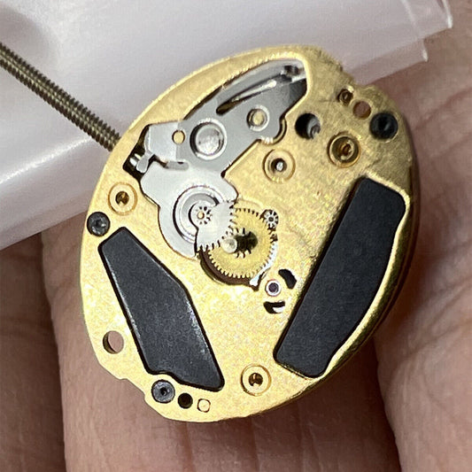 ETA 901.001 quartz watch movement with 2 hands, precise timekeeping for watch repairs.