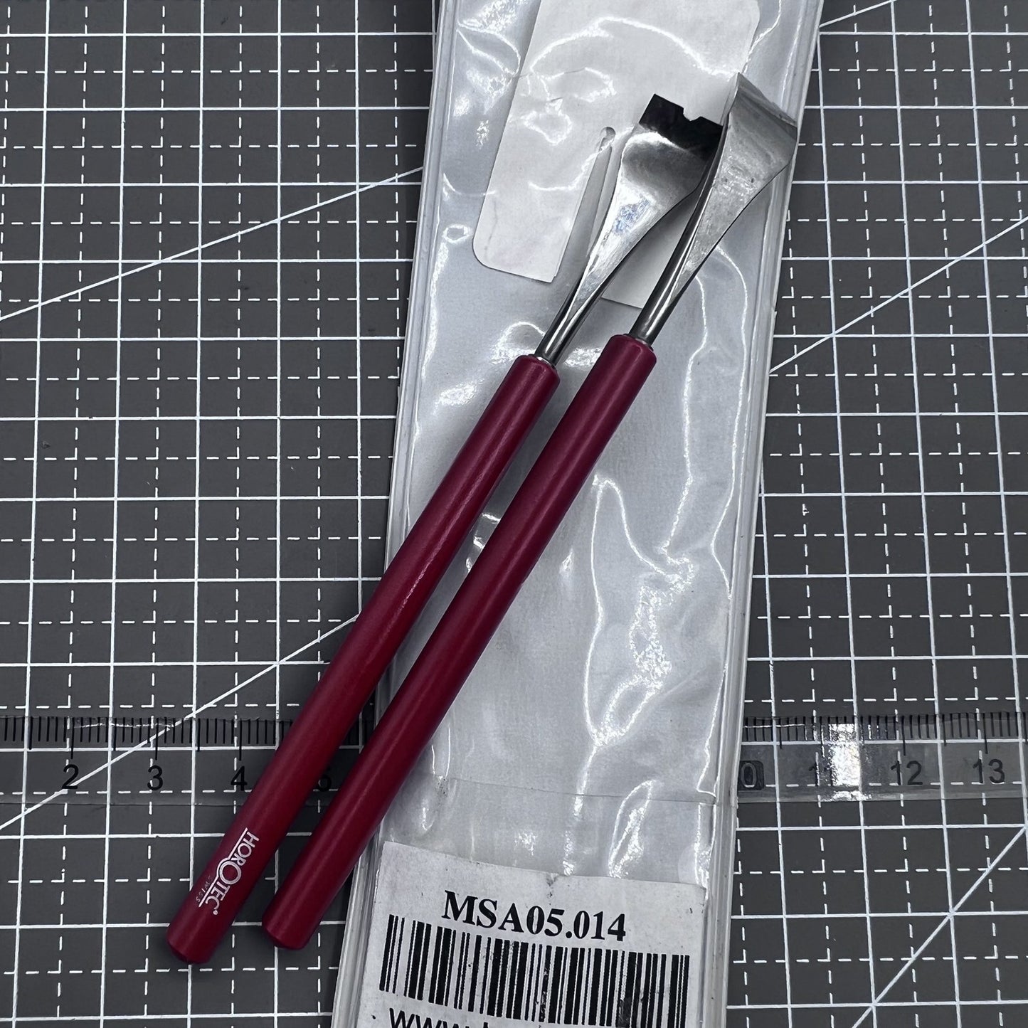 Paire de leviers à aiguilles Swiss Horotec MSA05.014 pour montres-bracelets, largeur des pointes : 10,00 mm