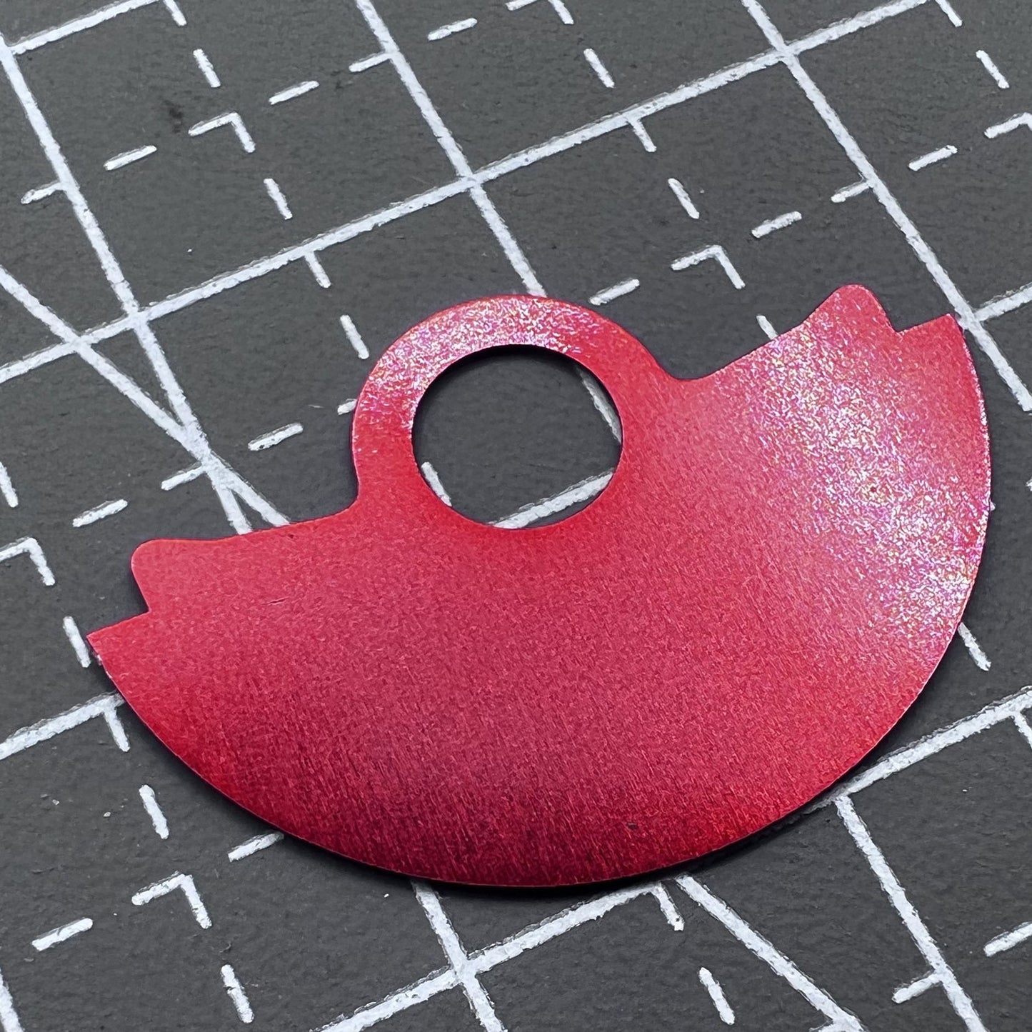 Solid Red Metal Rotor Oscillating Weight Overlay Fit for Movement NH35 NH36