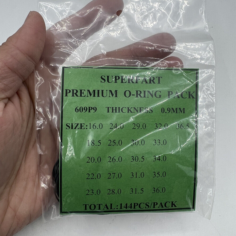 Kit de joints toriques étanches pour fond de montre, épaisseur 0,9 mm, 21 tailles, 144 pièces