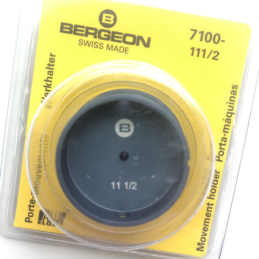 Bergeon 7100-11 1/2 watch movement holder securely supports movements during repair and assembly.