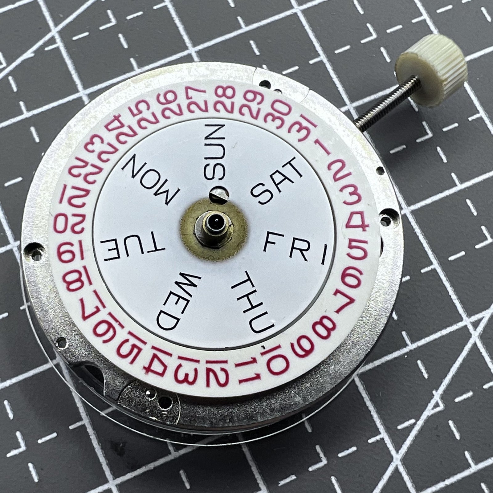 Swiss RONDA MATIC 1217-21 manual winding watch movement components for precision repair or assembly.