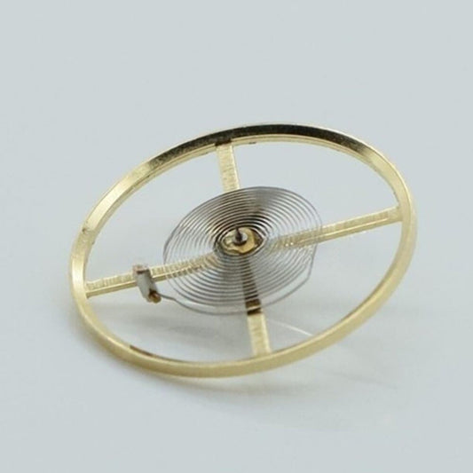 Set of 3 golden balance wheels for China Made 7120 movement, precise watch accessory.
