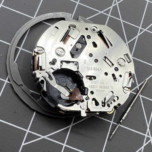 Japan Made Hattori Epson TMI YM92 YM92A quartz watch movement for precise timekeeping and durability.