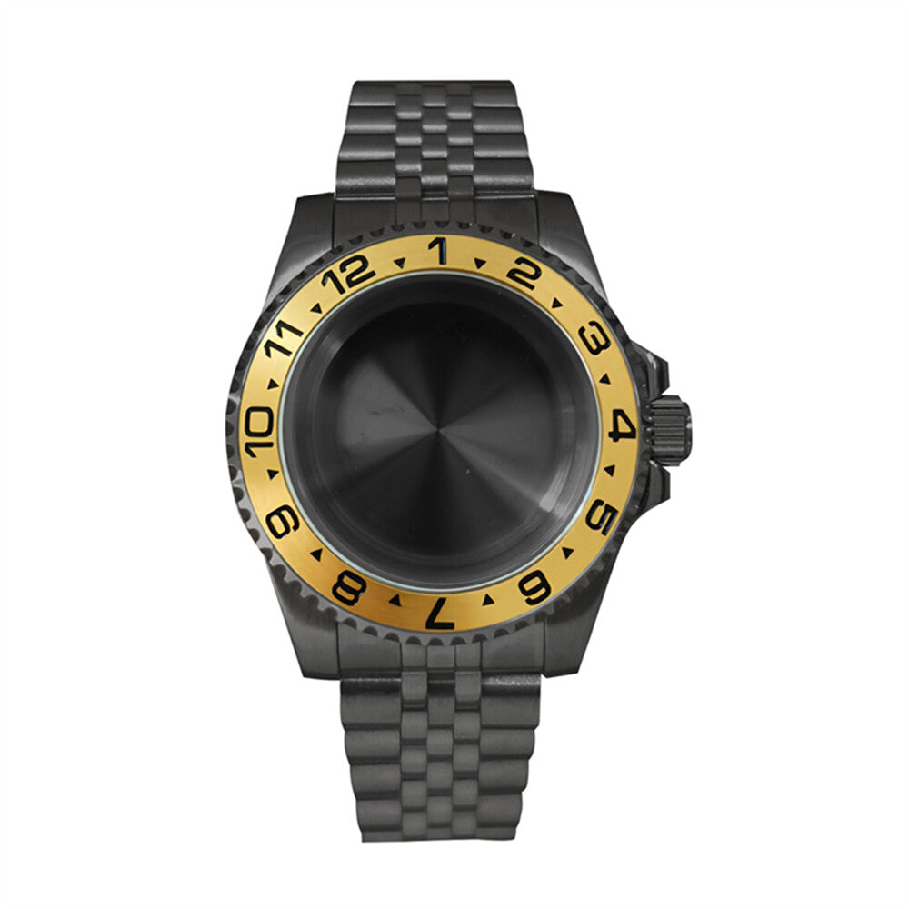 Boîtier de montre en verre saphir 40 mm pour mouvement NH35/NH36, boîtier modifié