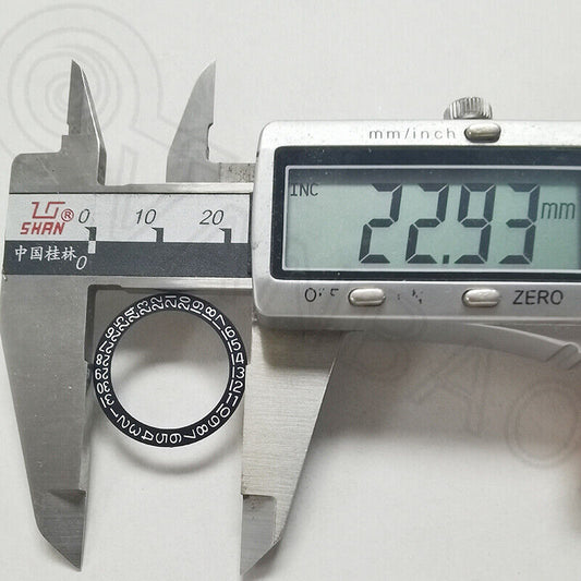 Generic 23mm date disk wheel showing date at 3 o'clock for watch movement replacement.