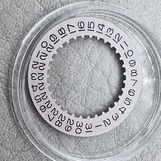 Grey date disk wheel for RLX 3135 movement, generic replacement for watch repair and restoration.