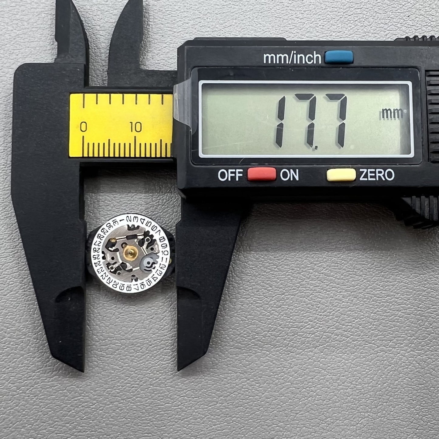 Seiko 7N82D quartz watch movement showing internal precision components for reliable timekeeping.