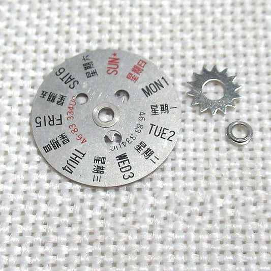 Orient Chinese-English week disk wheel for 46941 46943 movement, watch accessory component