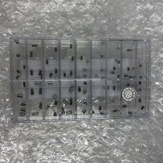 Stainless steel watch crown tubes, 1.5-2.5mm diameter, 90pcs box by AC-628SS-5, durable accessory.