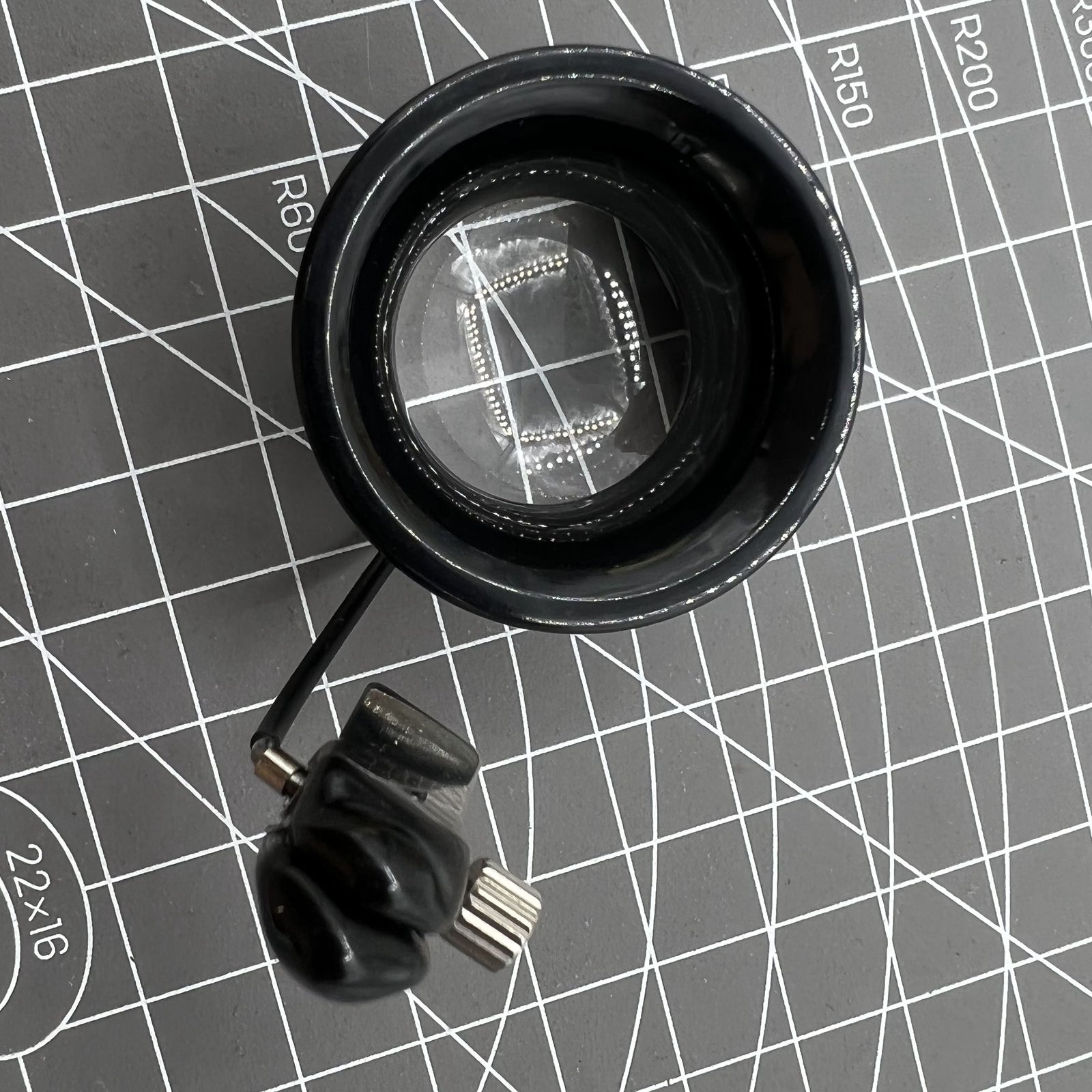 Swiss Bergeon watchmaker eyeglass with clip, magnification X3.3 X4 X5 for detailed watch repair tasks.