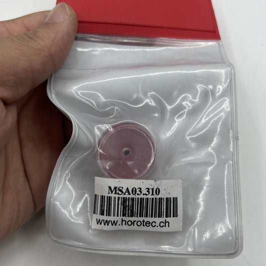 Swiss Made Horotec MSA03.310 tool for securely closing watch mainspring barrel covers with precision.