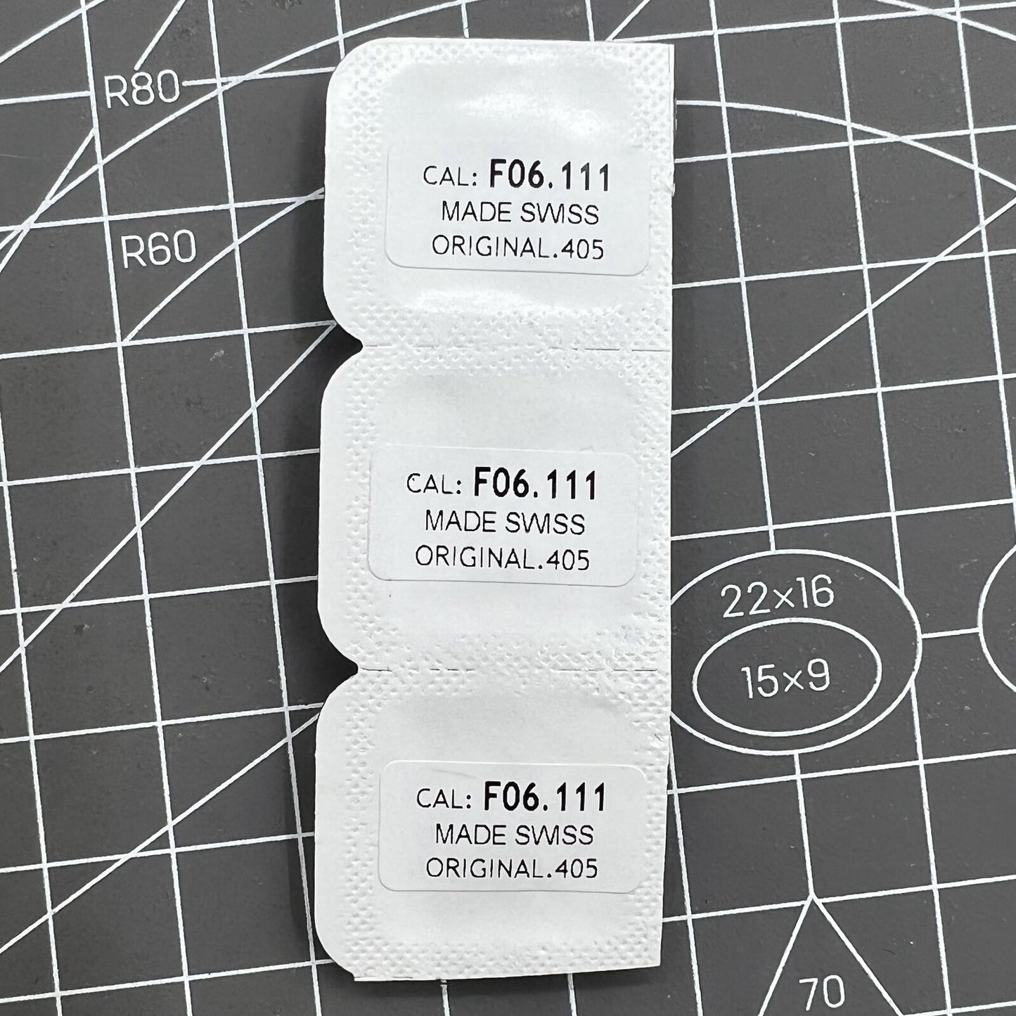Replacement watch winding stem for ETA F06.111 movement, compatible accessory.