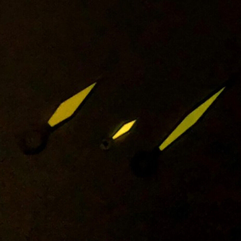 Orange luminous pilot watch hands, compatible with Seagull ST3600/ST3621 and ETA 6497/6498 movements, ensuring high visibility in low light.