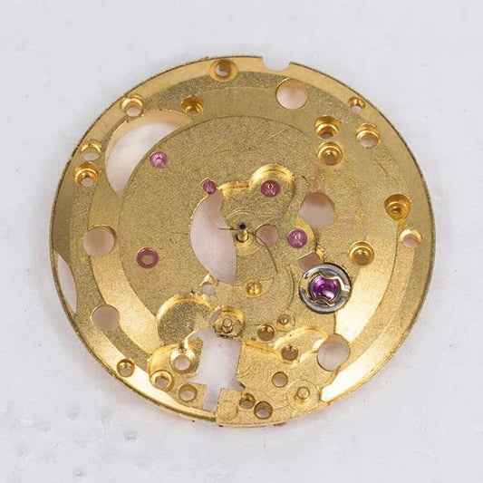 Golden Main Wheel Bridge for ETA2660 ETA2661 watch movement, precision disassembled component.