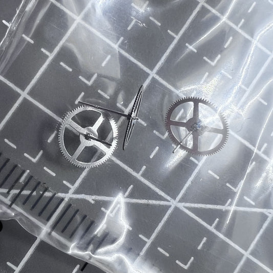 Set of 3 generic second wheels for Seiko NH35 NH36 watch movements, precise gear replacement.