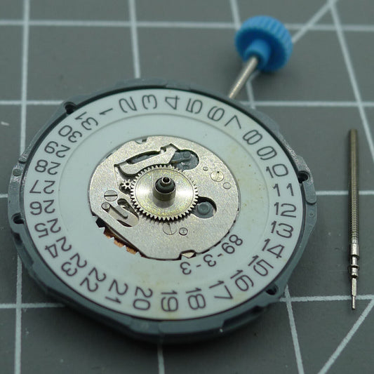 Japan Made Miyota 6M17 quartz watch movement with 3 hands for precise repair parts.