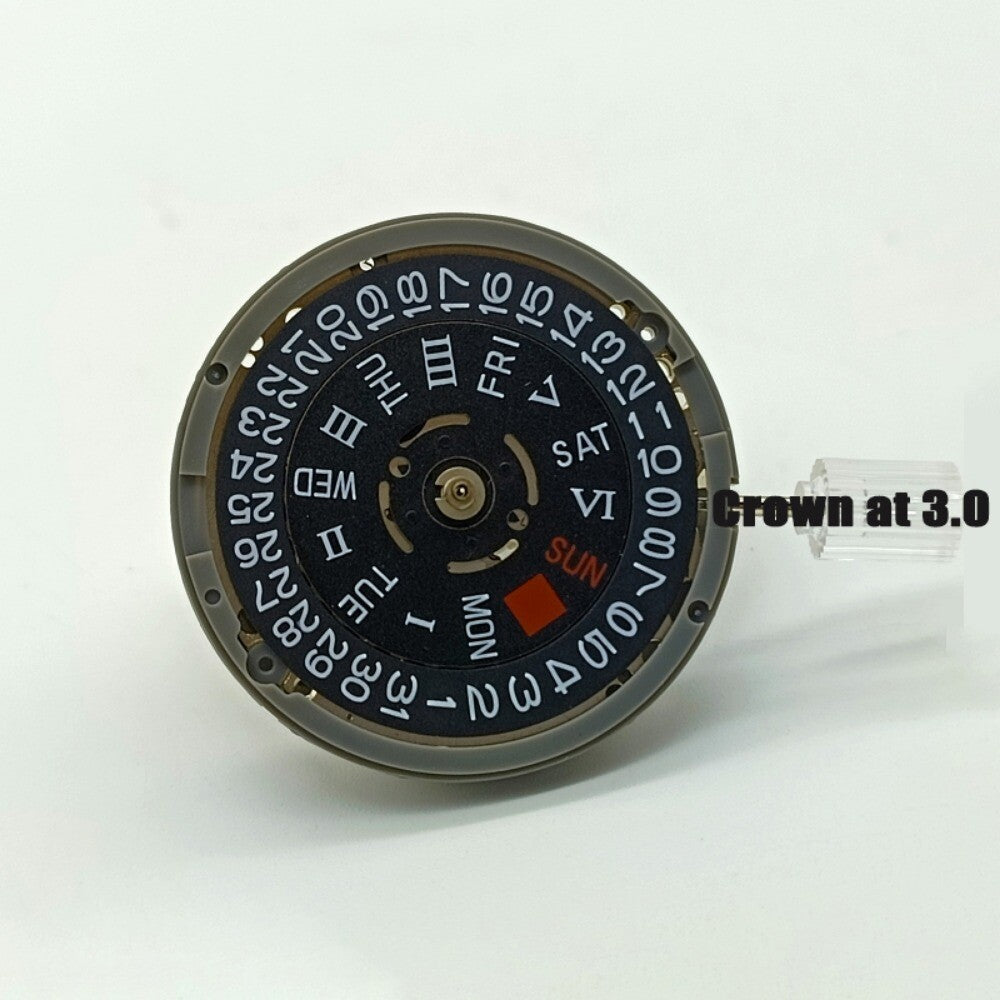 Black NH36 NH36A Roman Wheel Crown At 3.0/3.8 Automatic Mechanical Movement