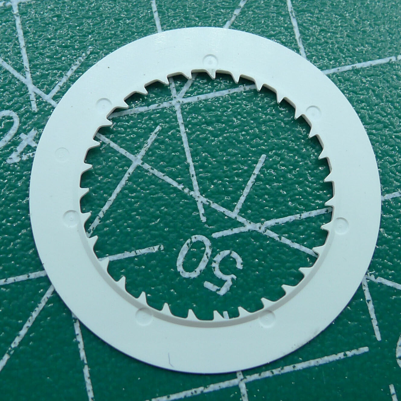 Blue date disk wheel with clear numbers for NH35 watch movement, ideal for precision timekeeping