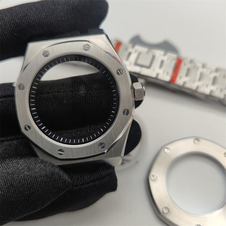 42MM 316L Edelstahl Uhrengehäuse Armband Lünette für NH35/NH36/4R35 Uhrwerk