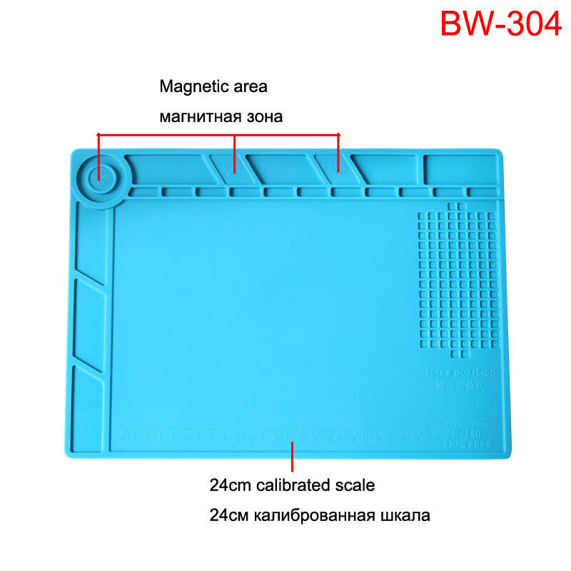 New Heat-Resistant Soldering Silicon Soldering Mat Work Pad Watch Repair Tool