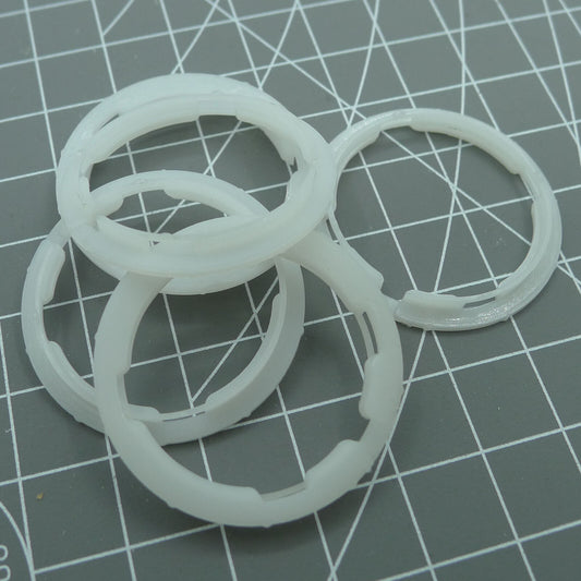 Set of 3 plastic spacer rings, 3.9mm, for ETA 2824/2836 watch movement cushioning.