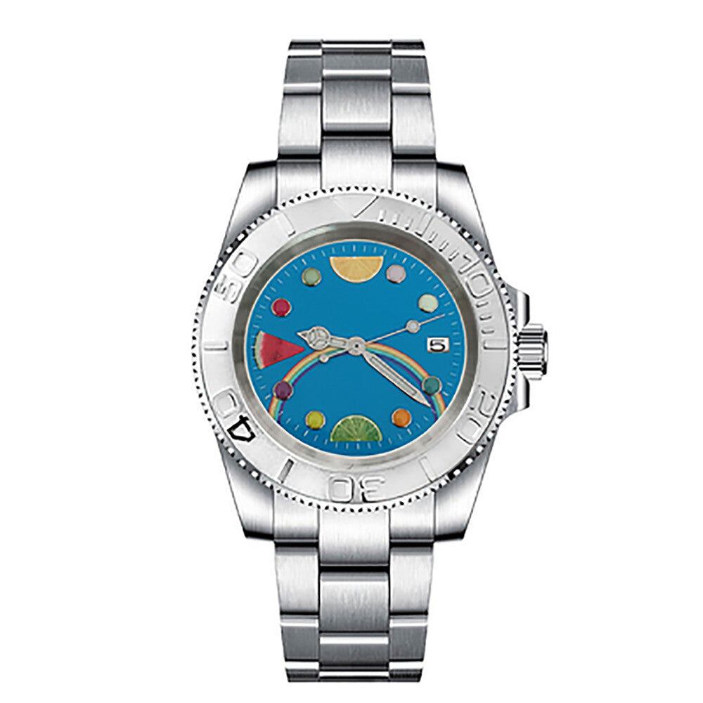 Boîtier de montre lumineux en acier inoxydable 40 mm, verre saphir, bracelet et mouvement NH35