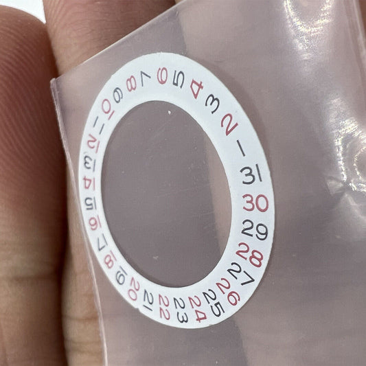 Red Odd Date Wheel overlay for ETA2824/2836 and Miyota 8215/8200 watch movements at 3 o?clock position.