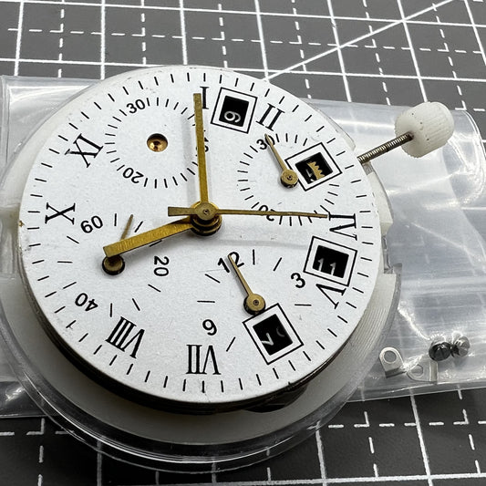Automatik Chronograph Werk ETA 7750 Einfache Kalender Konfiguration