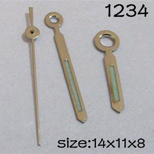 Set of luminous watch hands for Miyota 2115 movement by Wholesale, designed for easy time reading in low light.