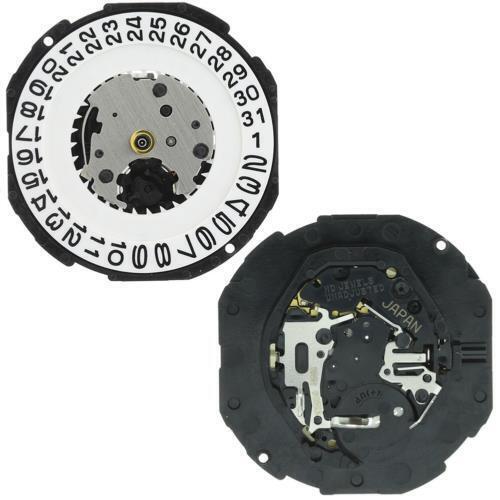 1. Hattori Epson TMI PC32 quartz watch movement with date at 3, Japan made, pack of 3.