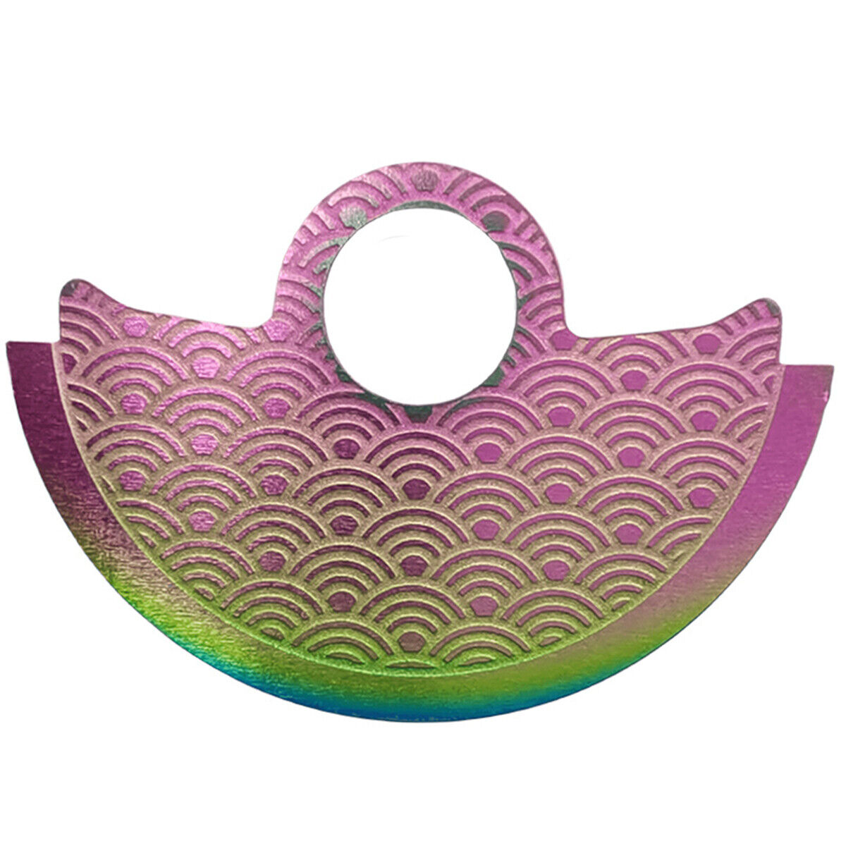 Rainbow metal sheet overlay for Miyota 9015 rotor by Hammer, enhancing watch accessory style and durability.