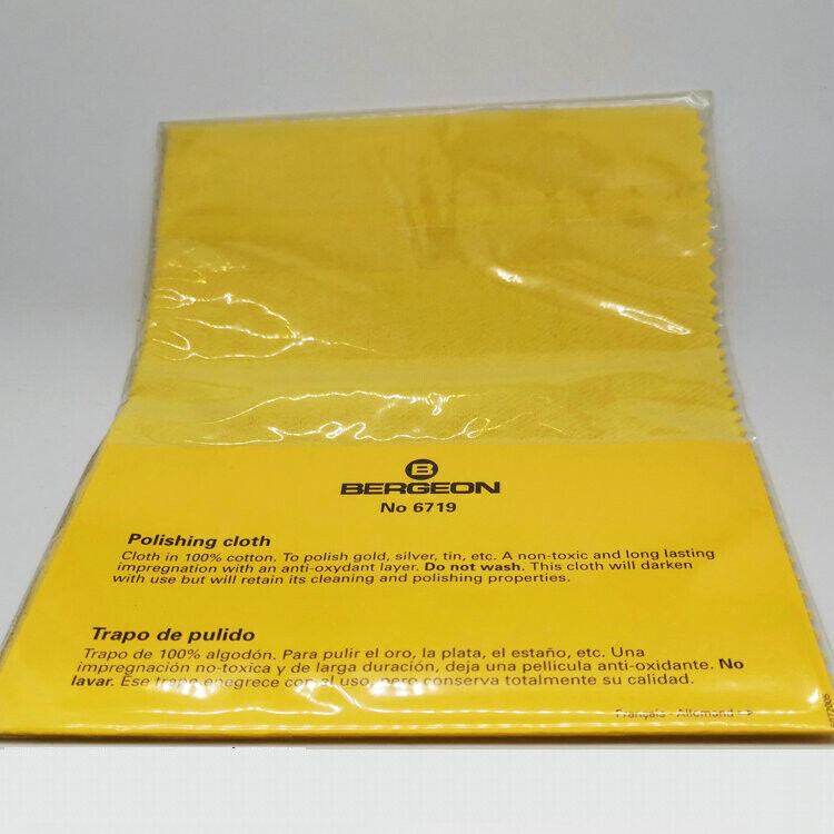 Bergeon 6719 Impregnated Pure Cotton Polishing Cloth Gold Silver