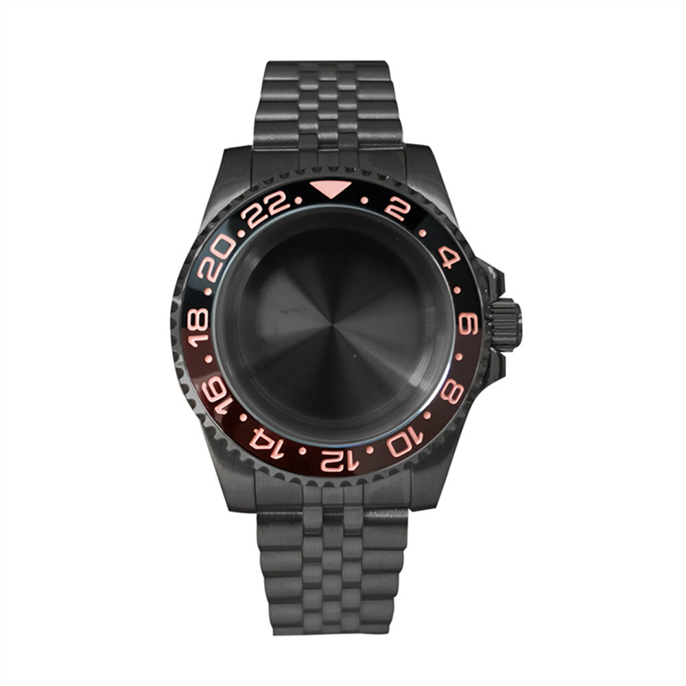 Boîtier de montre en verre saphir 40 mm pour mouvement NH35/NH36, boîtier modifié