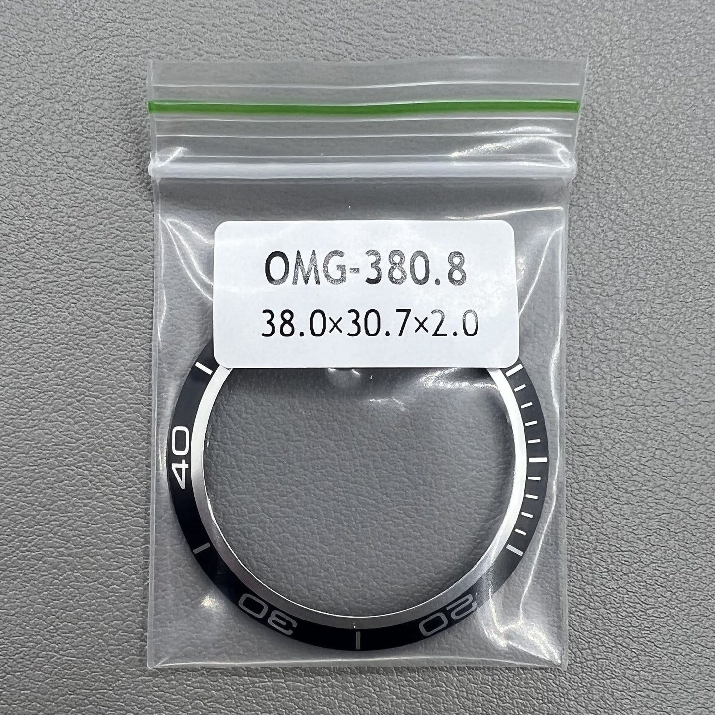 38 mm schwarzer Lünetteneinsatz aus Aluminiumlegierung für Omega Seamaster 600