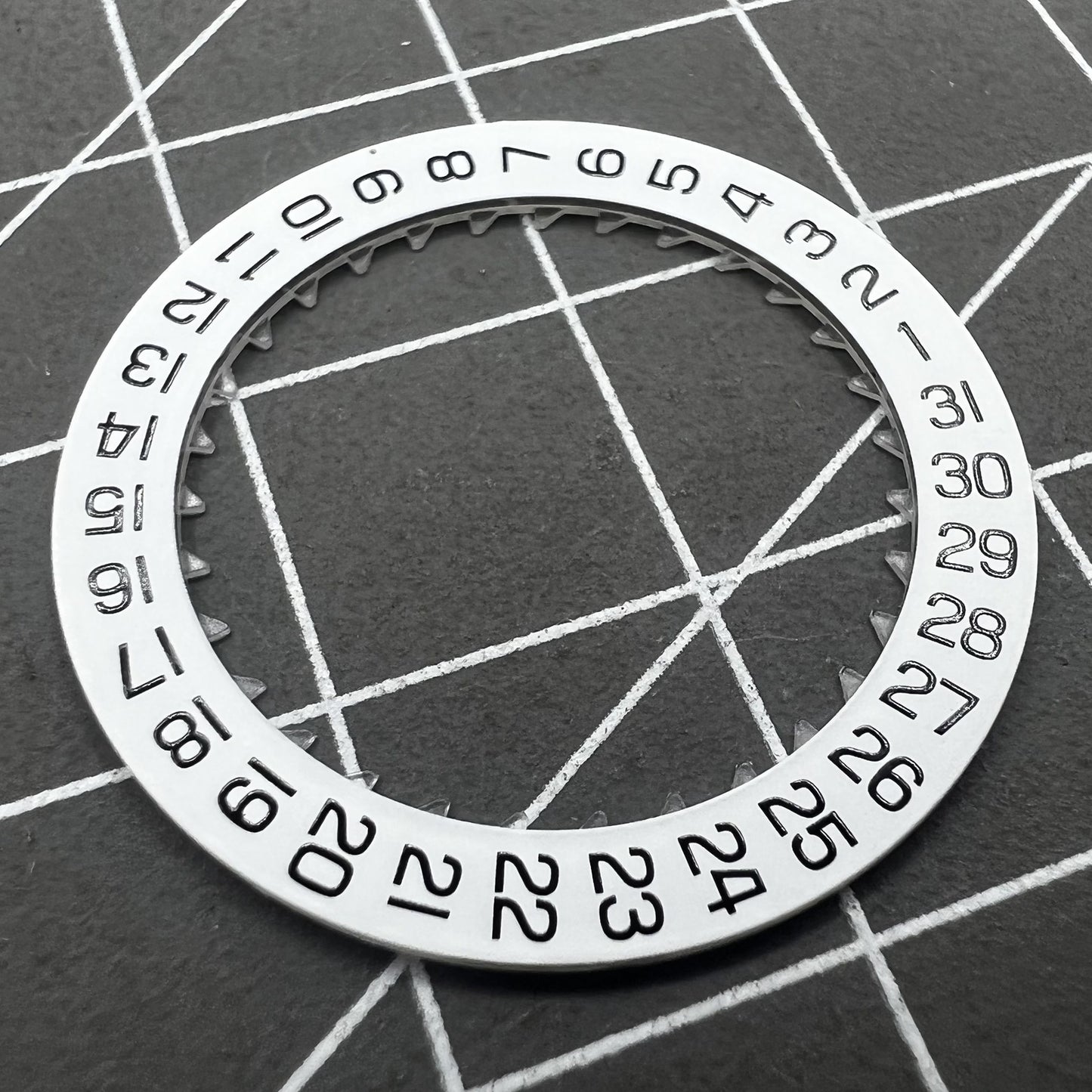 White Date Disk Wheel Date Wheel Generic for Movement ETA C01.211 Date At 3
