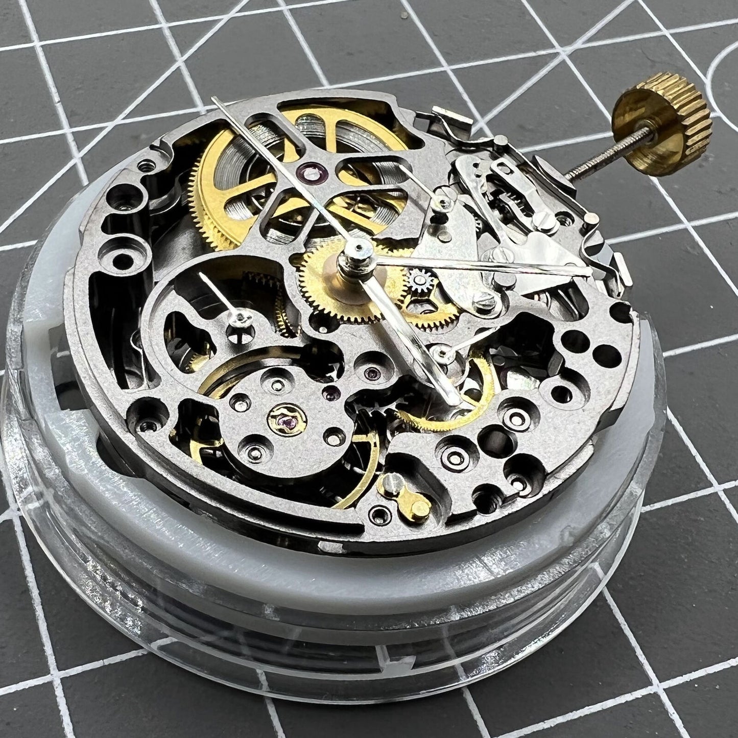 Hollow Black SL4802 chronograph watch with 41-jewels automatic movement, sleek design by SL brand.
